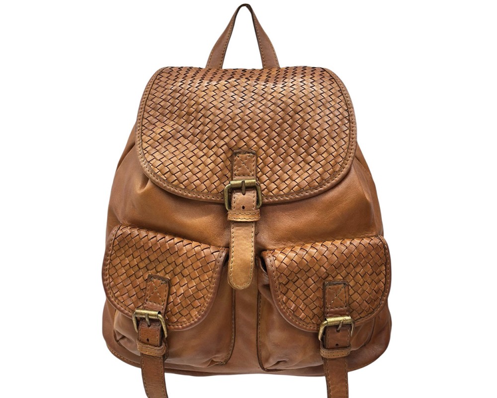 Marinella Washed Cow Leather Backpack โ LA-B0278