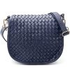 Velisia Woven Cow Leather Saddle Bag โ LA-B0313